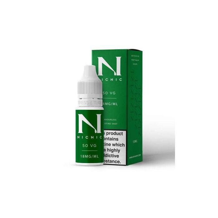 18mg Nic Nic Flavourless Nicotine Shot 10ml 50VG