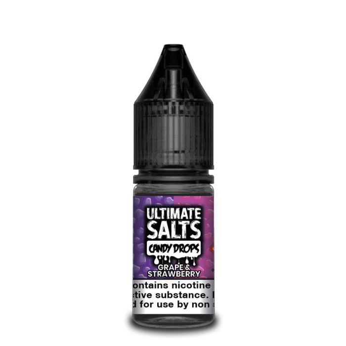 Grape & Strawberry Nic Salt E-Liquid by Ultimate Puff Salts Candy Drops 10ml