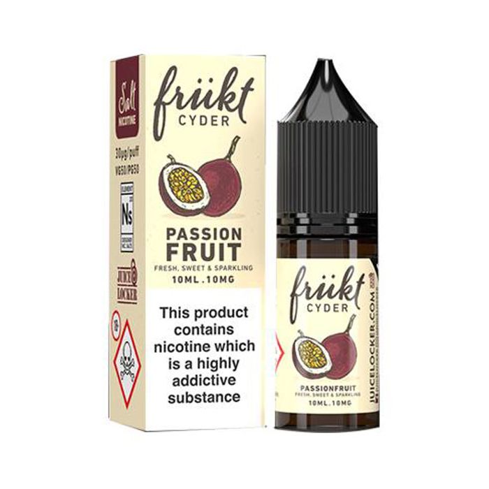 Passion Fruit by Frukt Cyder Nic Salt E-Liquid 10ml