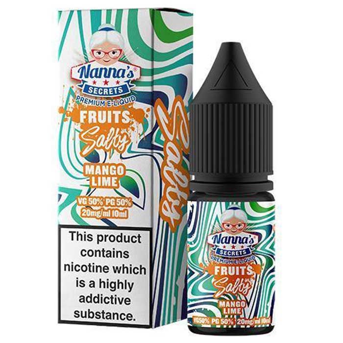 Mango Lime by Nanna's Secrets Fruits Nic Salt E-Liquid 10ml 