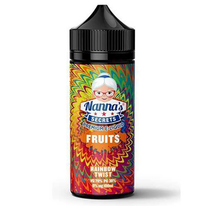 Rainbow Twist by Nanna's Secrets Fruits Series 100ml Short Fill E-Liquid
