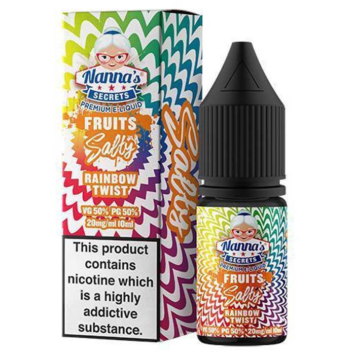 Rainbow Twist by Nanna's Secrets Fruits Nic Salt E-Liquid 10ml