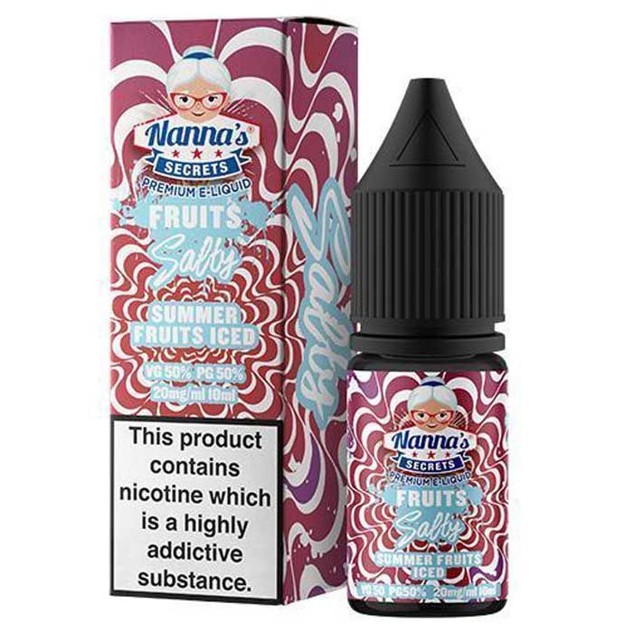 Summer Fruits Iced by Nanna's Secrets Fruits Nic Salt E-Liquid 10ml